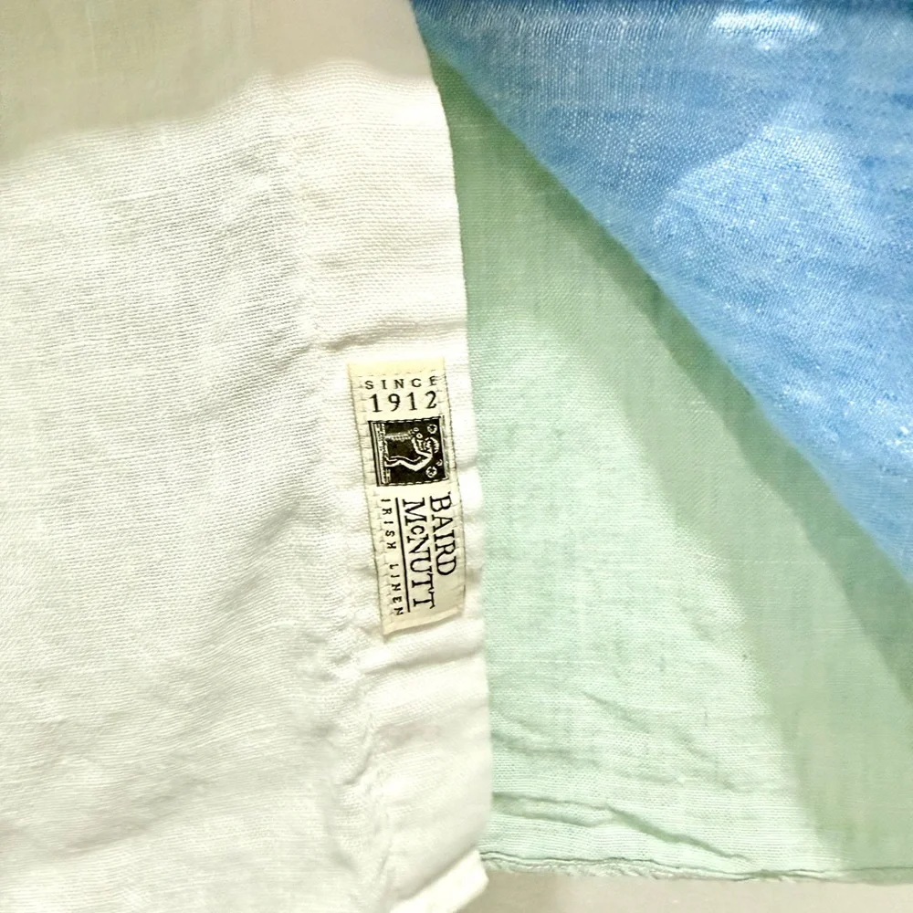 J. Crew Men’s Colorblock 100% Irish linen Button-Down‎ Shirt  L
